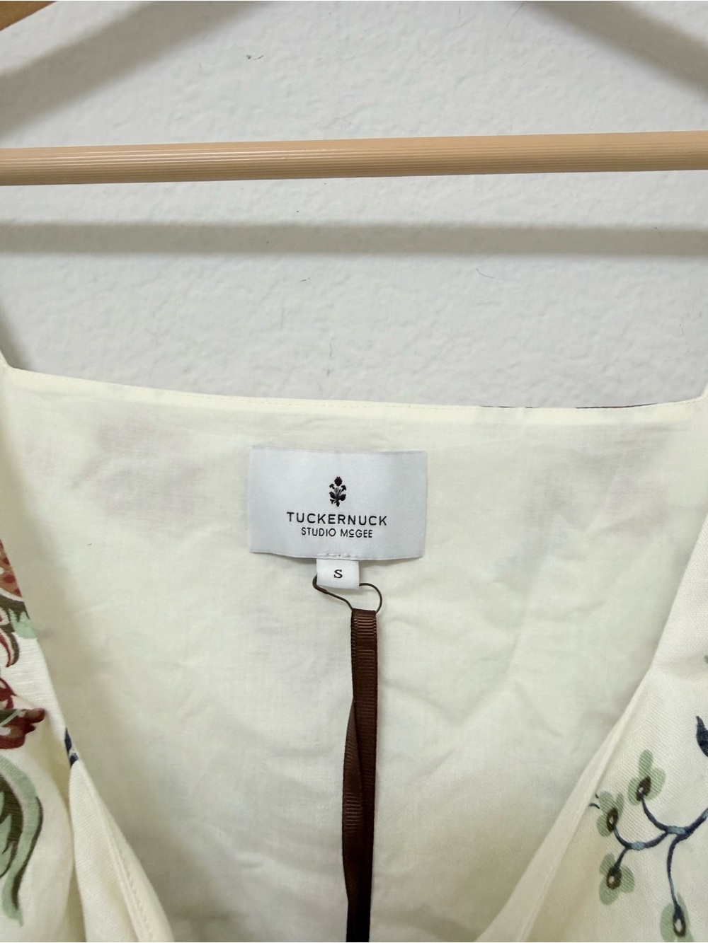 TUCKERNUCK X STUDIO MCGEE Terracotta Chintz Cotton Linen Cassie Dress - Picture 3 of 5